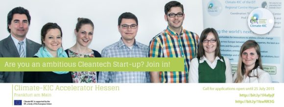 Climate-KIC Accelerator Hessen fördert Startups mit einem Beitrag zum Umweltschutz Climate-KIC Accelerator Hessen fördert Startups mit einem Beitrag zum Umweltschutz