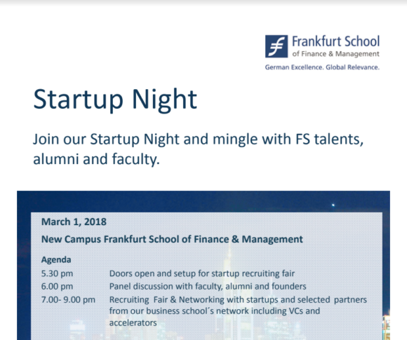 Second Startup Night from FS announcement Second Startup Night from FS announcement