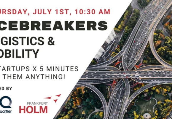 ONLINE: Icebreakers #13 – Logistics & Mobility Startup Pitches! von TechQuartier ONLINE: Icebreakers #13 – Logistics & Mobility Startup Pitches! von TechQuartier