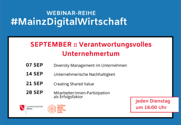 ONLINE: #MainzDigitalWirtschaft – Mitarbeiter:innen-Partizipation als Erfolgsfaktor ONLINE: #MainzDigitalWirtschaft – Mitarbeiter:innen-Partizipation als Erfolgsfaktor