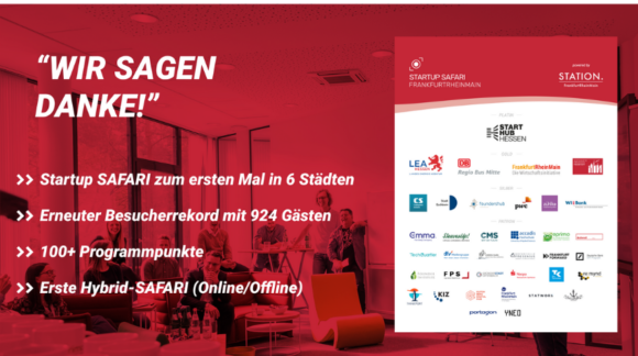 Fünfte Startup SAFARI FrankfurtRheinMain: Teilnehmer:innenrekord wieder geknackt! Fünfte Startup SAFARI FrankfurtRheinMain: Teilnehmer:innenrekord wieder geknackt!