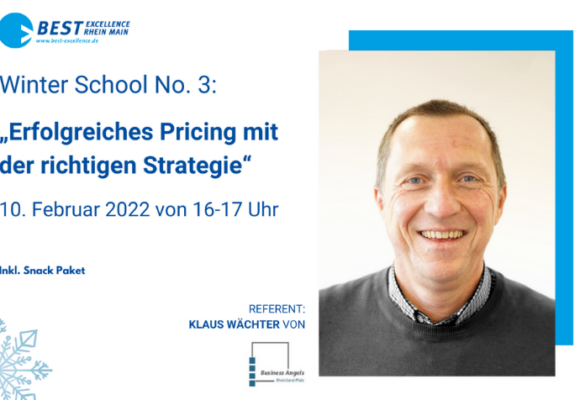ONLINE: Winter School No. 3 Erfolgreiches Pricing mit der richtigen Strategie ONLINE: Winter School No. 3 Erfolgreiches Pricing mit der richtigen Strategie