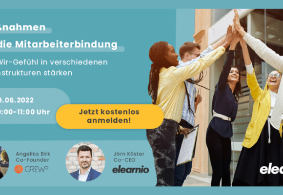 ONLINE: Maßnahmen für die Mitarbeiterbindung: Das Wir-Gefühl in verschiedenen Teamstrukturen stärken! ONLINE: Maßnahmen für die Mitarbeiterbindung: Das Wir-Gefühl in verschiedenen Teamstrukturen stärken!