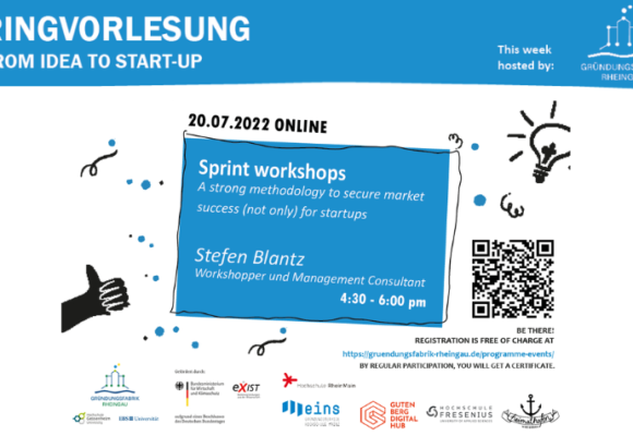 Ringvorlesung: Sprint workshops – A strong methodology to secure market success (not only) for startups