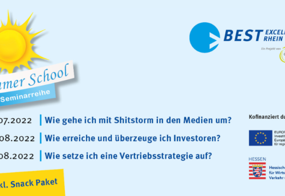 ONLINE: BEST EXCELLENCE Summer School No.2 – Business Angels finden und überzeugen – auf welche Erwartungen trifft man?